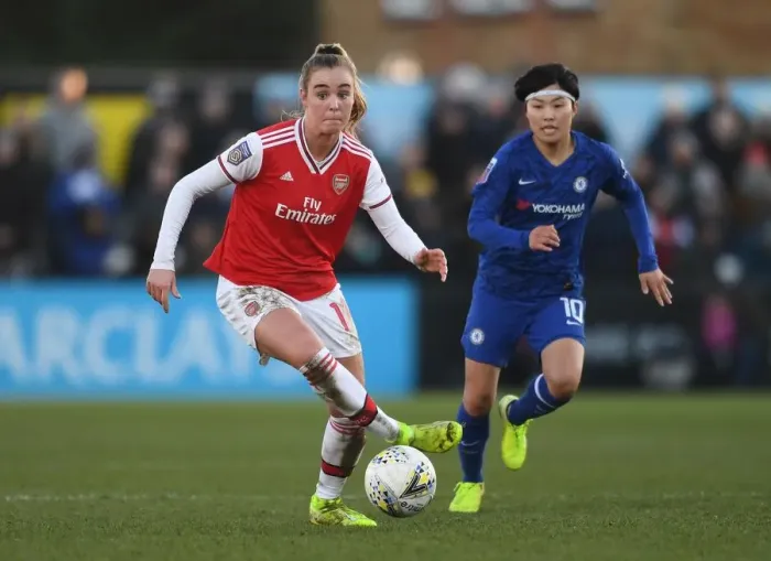 Framed Print : Arsenal vs. Chelsea: Clash of Titans in the FA WSL
