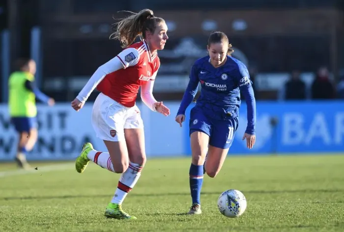 Framed Print : Arsenal vs Chelsea: Clash of Titans in FA WSL Showdown