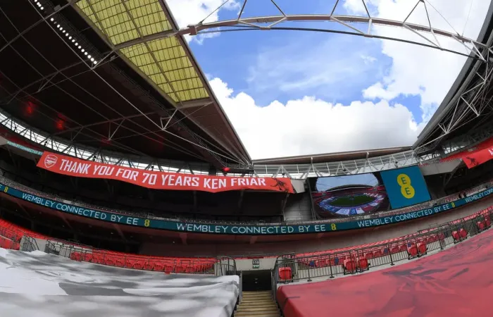 Framed Print : Arsenal vs. Chelsea FA Cup Final at Empty Wembley Stadium: A Silent Battle Amidst the Pandemic