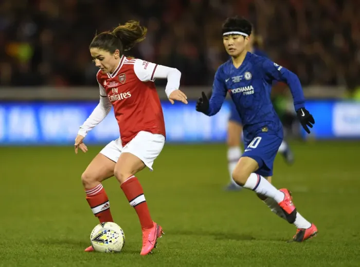 Framed Print : Arsenal vs. Chelsea: FA Women's Continental League Cup Final Showdown