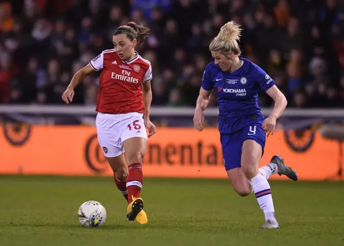Framed Print : Arsenal vs. Chelsea: FA Womens Continental League Cup Final Showdown