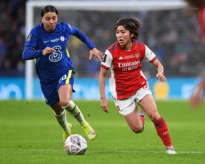 Framed Print : Arsenal vs. Chelsea: FA Women's Cup Final Showdown at Wembley Stadium