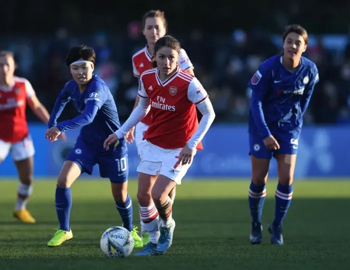 Framed Print : Arsenal vs. Chelsea: A Fierce FA Womens Super League Showdown (2019-20)