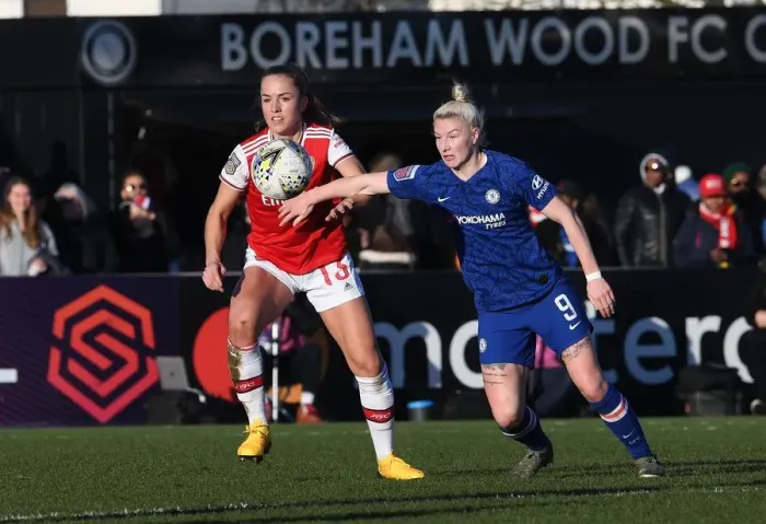 Framed Print : Arsenal vs. Chelsea: A Fierce FA Womens Super League Showdown - Arsenal Women vs. Chelsea Women 2019-20