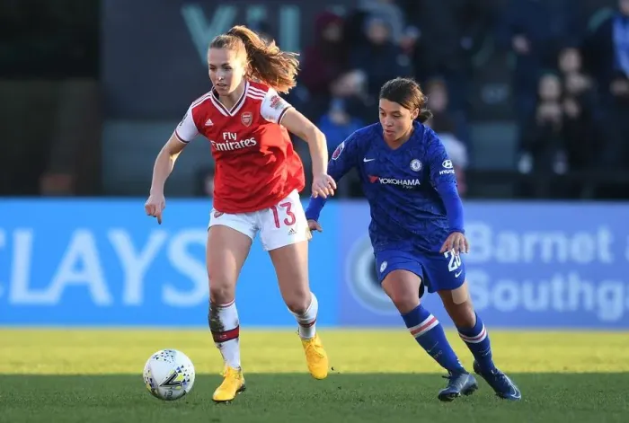 Framed Print : Arsenal vs. Chelsea: A Fierce FA Womens Super League Showdown - Battle of Titans (2019-20)