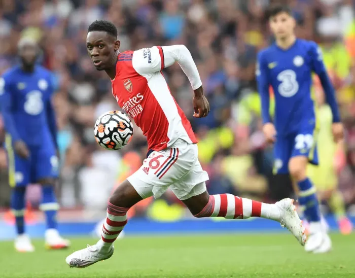 Framed Print : Arsenal vs. Chelsea: Flo Balogun in Action at the Emirates Stadium (Premier League 2021-22) Framed Print : Arsenal vs. Chelsea: Flo Balogun in Action at the Emirates Stadium (Premier League 2021-22)