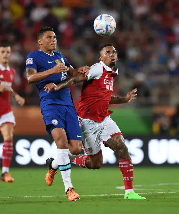 Framed Print : Arsenal vs. Chelsea - The Florida Cup Clash: Gabriel Jesus vs. Thiago Silva Framed Print : Arsenal vs. Chelsea - The Florida Cup Clash: Gabriel Jesus vs. Thiago Silva