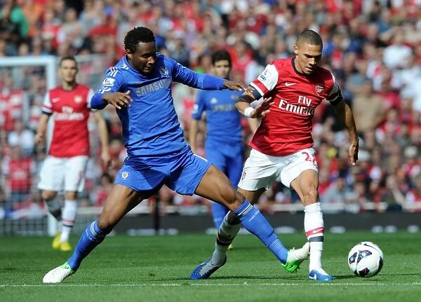 Arsenal vs. Chelsea: Kieran Gibbs Fouled by John Mikel Obi (2012-13)