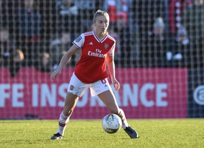 Framed Print : Arsenal vs Chelsea: Leah Williamson in Action during the FA Womens Super League Match