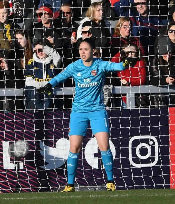 Framed Print : Arsenal vs Chelsea: Manuela Zinsberger in Action at the FA Womens Super League Match Framed Print : Arsenal vs Chelsea: Manuela Zinsberger in Action at the FA Womens Super League Match
