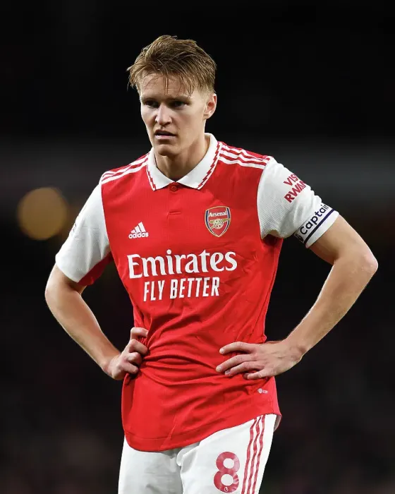 Framed Print : Arsenal vs. Chelsea: Martin Odegaard's Intense Stare-Down at Emirates Stadium (2022-23 Premier League)