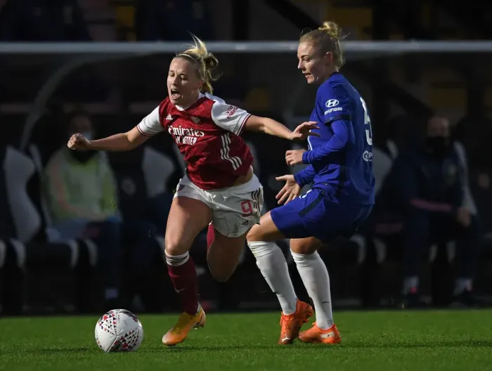 Framed Print : Arsenal vs. Chelsea: Mead vs. Ingle's Intense Rivalry - A FA WSL Showdown Framed Print : Arsenal vs. Chelsea: Mead vs. Ingle's Intense Rivalry - A FA WSL Showdown