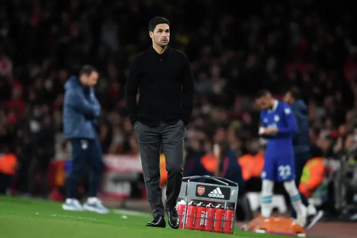 Framed Print : Arsenal vs Chelsea: Mikel Arteta's Intense Focus at Emirates Stadium (2022-23 Premier League) Framed Print : Arsenal vs Chelsea: Mikel Arteta's Intense Focus at Emirates Stadium (2022-23 Premier League)