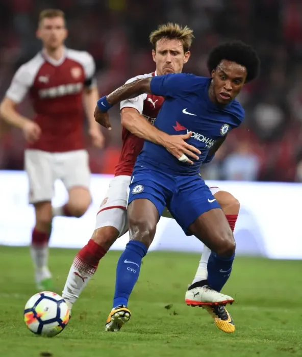 Framed Print : Arsenal vs. Chelsea: Monreal vs. Willian - Pre-Season Clash in Beijing, 2017 Framed Print : Arsenal vs. Chelsea: Monreal vs. Willian - Pre-Season Clash in Beijing, 2017