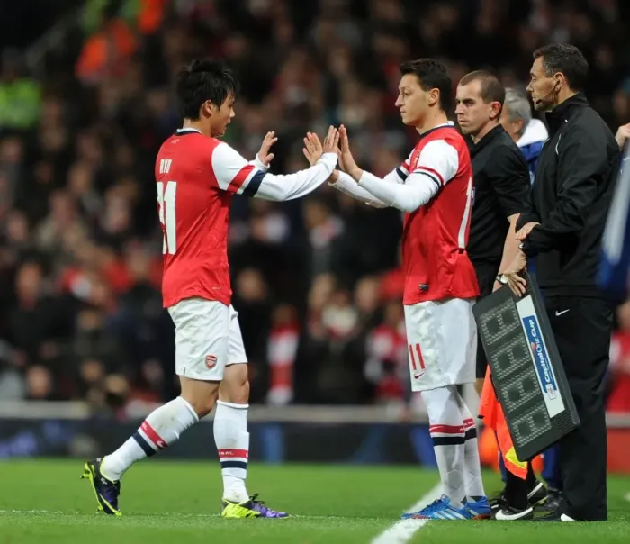 Framed Print : Arsenal vs Chelsea: Ozil Replaces Miyaichi in Capital One Cup Framed Print : Arsenal vs Chelsea: Ozil Replaces Miyaichi in Capital One Cup