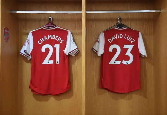Framed Print : Arsenal vs Chelsea: Pre-Match Scene in the Arsenal Dressing Room (2019-20)