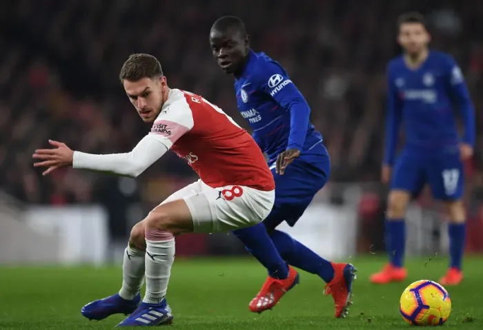 Framed Print : Arsenal vs. Chelsea: Ramsey vs. Kante - Premier League Showdown at Emirates Stadium
