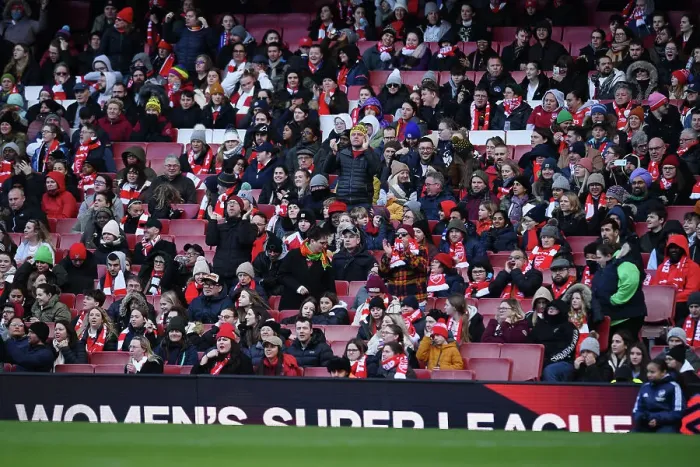 Framed Print : Arsenal vs. Chelsea: A Sea of Passionate Fans at the Emirates Stadium - FA Women's Super League 2022-23