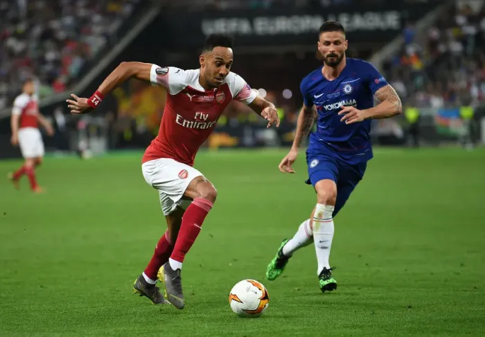 Framed Print : Arsenal vs. Chelsea Showdown: Aubameyang vs. Giroud in Europa League Final Framed Print : Arsenal vs. Chelsea Showdown: Aubameyang vs. Giroud in Europa League Final
