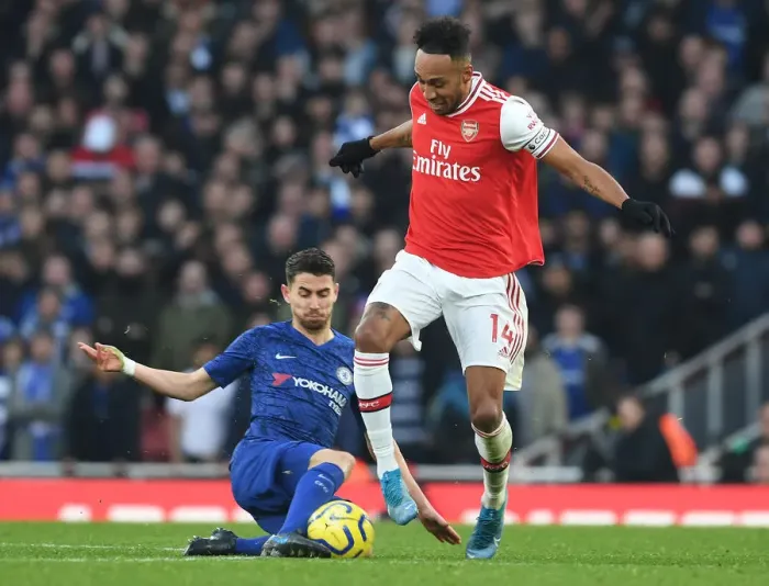Framed Print : Arsenal vs. Chelsea Showdown: Aubameyang vs. Jorginho - A Premier League Battle at the Emirates (December 2019) Framed Print : Arsenal vs. Chelsea Showdown: Aubameyang vs. Jorginho - A Premier League Battle at the Emirates (December 2019)