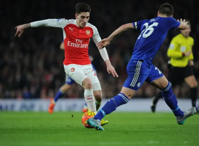 Framed Print : Arsenal vs. Chelsea Showdown: Bellerin vs. Terry Battle at the Emirates