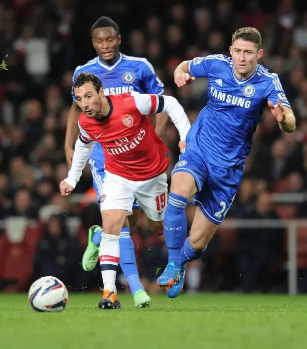 Framed Print : Arsenal vs Chelsea Showdown: Cazorla vs Cahill Framed Print : Arsenal vs Chelsea Showdown: Cazorla vs Cahill