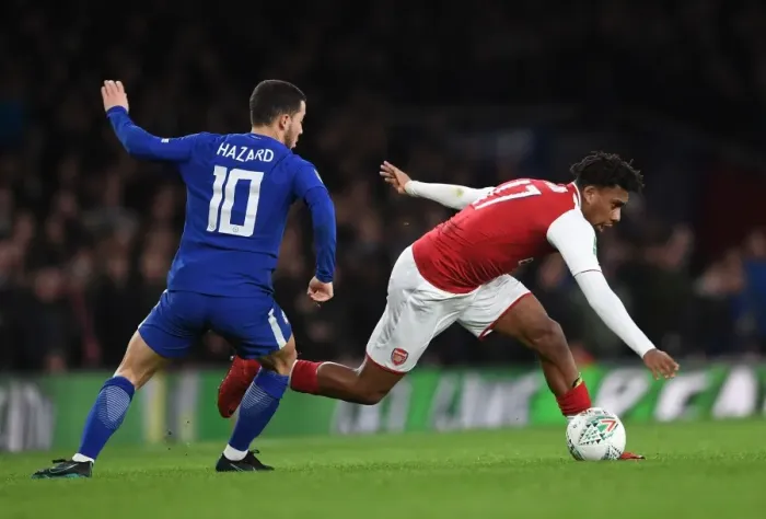 Framed Print : Arsenal vs Chelsea Showdown: Iwobi vs Hazard in Carabao Cup Semi-Final Clash Framed Print : Arsenal vs Chelsea Showdown: Iwobi vs Hazard in Carabao Cup Semi-Final Clash