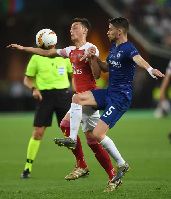 Framed Print : Arsenal vs. Chelsea Showdown: Ozil vs. Jorginho Battle in Europa League Final, Baku