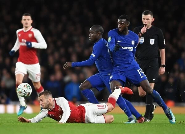 Arsenal vs. Chelsea Showdown: Wilshere Battles Bakayoko and Kante in Carabao Cup Semi-Final