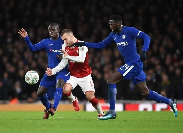 Arsenal vs. Chelsea Showdown: Wilshere Clashes with Bakayoko and Kante in Carabao Cup Semi-Final