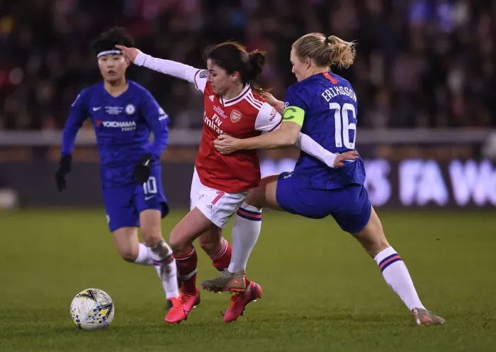 Framed Print : Arsenal vs. Chelsea: A Titanic Showdown in the FA Womens Continental League Cup Final Framed Print : Arsenal vs. Chelsea: A Titanic Showdown in the FA Womens Continental League Cup Final