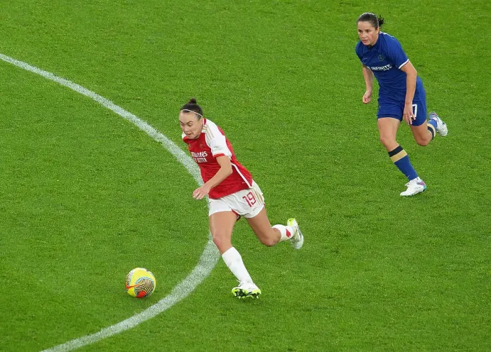 Framed Print : Arsenal vs. Chelsea: Women's Super League Showdown at Emirates Stadium (2023-24) Framed Print : Arsenal vs. Chelsea: Women's Super League Showdown at Emirates Stadium (2023-24)