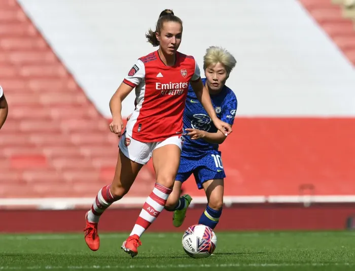 Framed Print : Arsenal vs Chelsea: Women's Super League Showdown at Emirates Stadium Framed Print : Arsenal vs Chelsea: Women's Super League Showdown at Emirates Stadium
