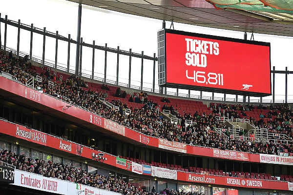 Arsenal vs. Chelsea Women's Super League Ticket Sales Countdown at Emirates Stadium