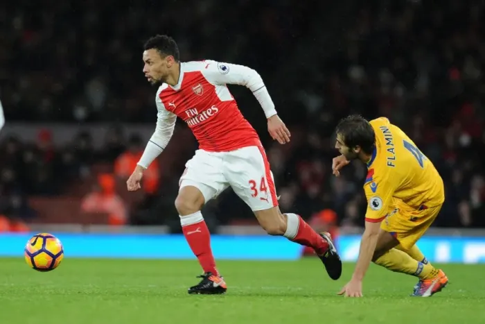 Framed Print : Arsenal vs. Crystal Palace: Coquelin vs. Flamini Clash in Premier League Showdown