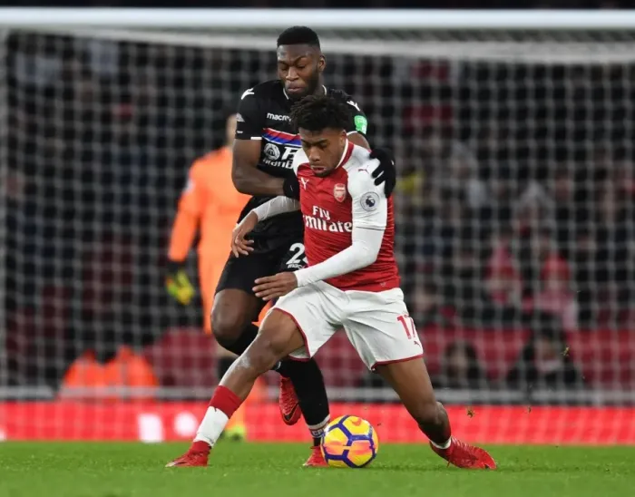 Framed Print : Arsenal vs. Crystal Palace: Intense Clash Between Iwobi and Fosu-Mensah Framed Print : Arsenal vs. Crystal Palace: Intense Clash Between Iwobi and Fosu-Mensah