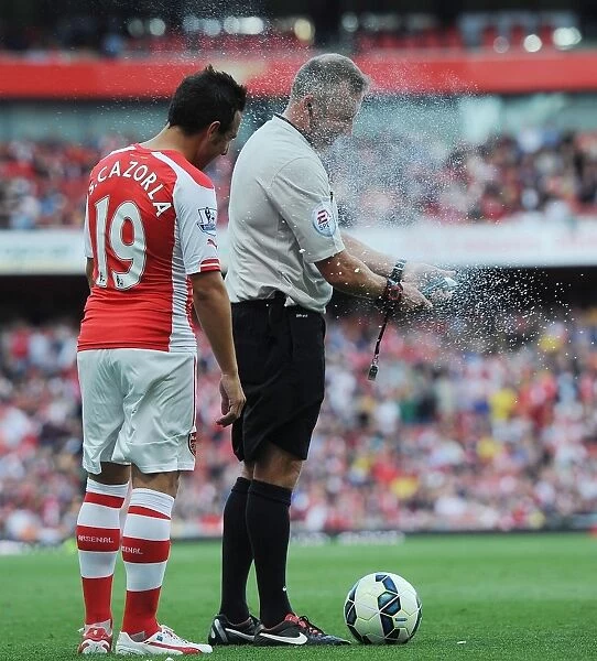 Arsenal vs. Crystal Palace: Ref's Vanishing Spray Surprises Santi Cazorla