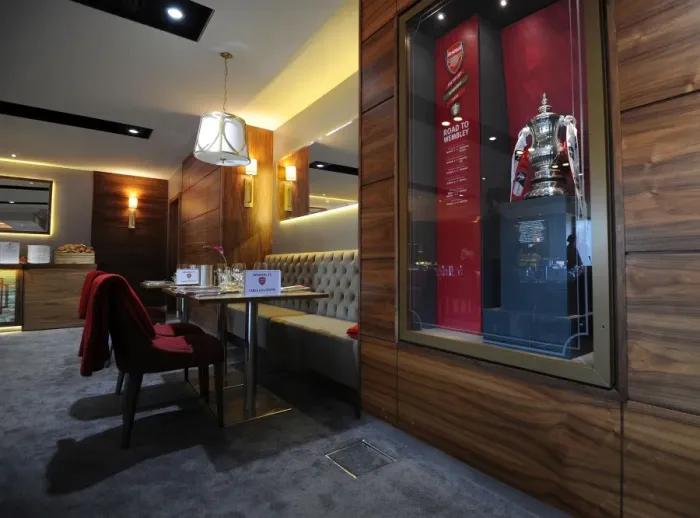 Framed Print : Arsenal vs. Everton: The Directors Box at Emirates Stadium (Premier League 2014-15)