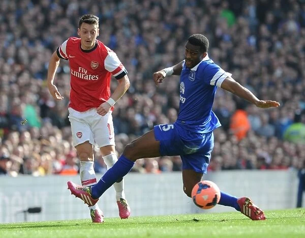 Arsenal vs. Everton: Ozil Evades Distin in FA Cup Quarter-Final Showdown