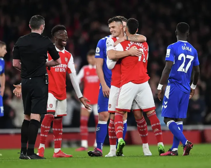 Framed Print : Arsenal vs. Everton: Premier League Clash at Emirates Stadium (2023) Framed Print : Arsenal vs. Everton: Premier League Clash at Emirates Stadium (2023)