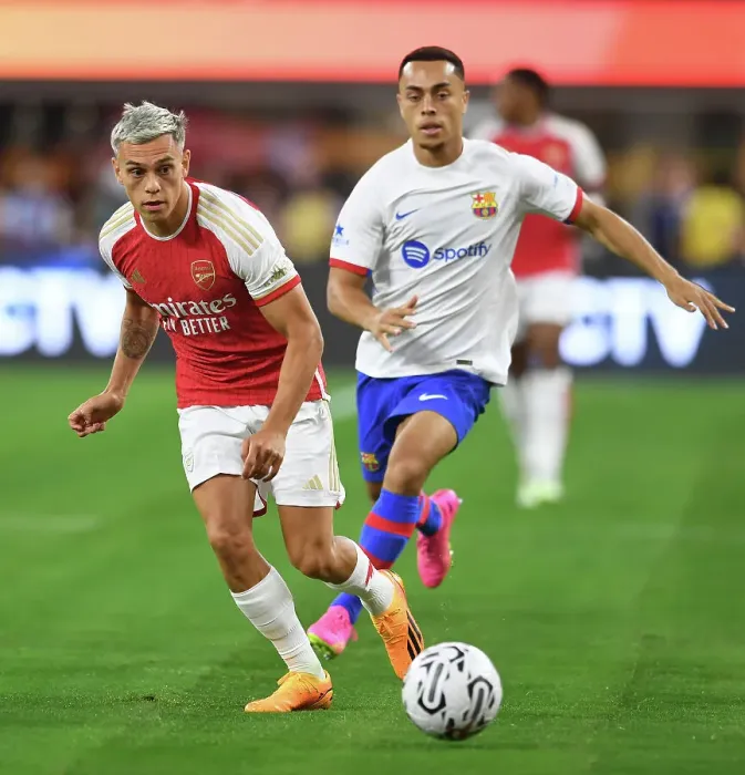 Framed Print : Arsenal vs. FC Barcelona: Pre-Season Clash at SoFi Stadium (2023)
