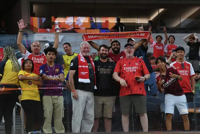 Framed Print : Arsenal vs. FC Barcelona: Pre-Season Clash at SoFi Stadium, 2023