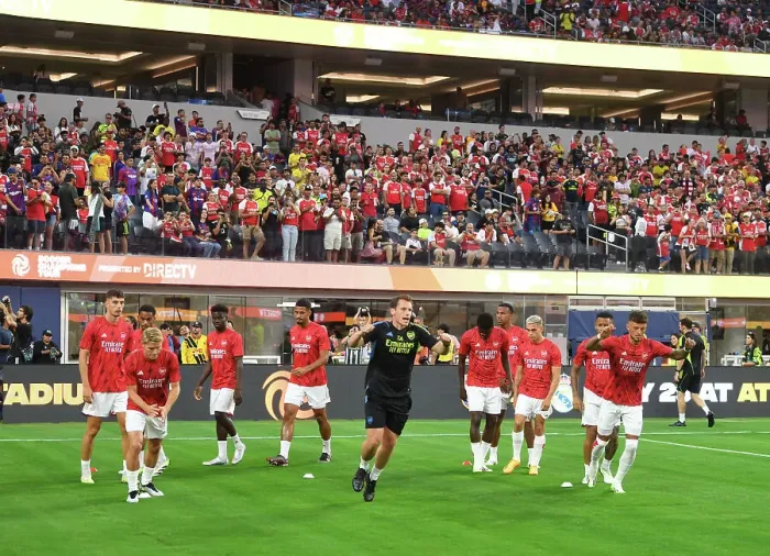 Framed Print : Arsenal vs. FC Barcelona: Pre-Season Clash at SoFi Stadium, 2023