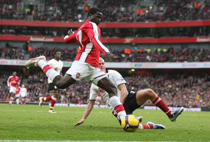 Framed Print : Arsenal vs. Fulham: A Battle of Eboue's at Emirates Stadium, 2009 Barclays Premier League Scoreless Draw