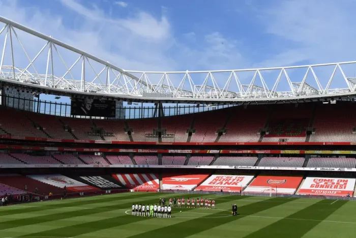 Framed Print : Arsenal vs. Fulham: A Moment of Silence for Prince Philip at Empty Emirates Stadium, April 2021 (Premier League) Framed Print : Arsenal vs. Fulham: A Moment of Silence for Prince Philip at Empty Emirates Stadium, April 2021 (Premier League)