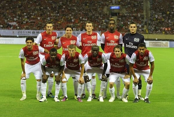 Arsenal vs Hangzhou Greentown: Pre-Match Line-Up, Hangzhou, China (July 2011)