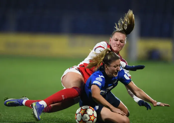 Framed Print : Arsenal vs. Hoffenheim: A Battle in the UEFA Women's Champions League Framed Print : Arsenal vs. Hoffenheim: A Battle in the UEFA Women's Champions League