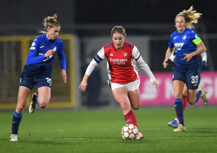 Framed Print : Arsenal vs. Hoffenheim: Battle in the UEFA Women's Champions League (December 2021)