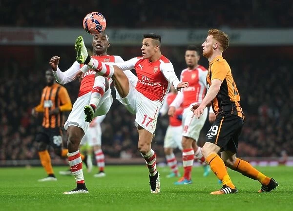 Arsenal vs Hull City: FA Cup Clash - Sanchez and Campbell in Action
