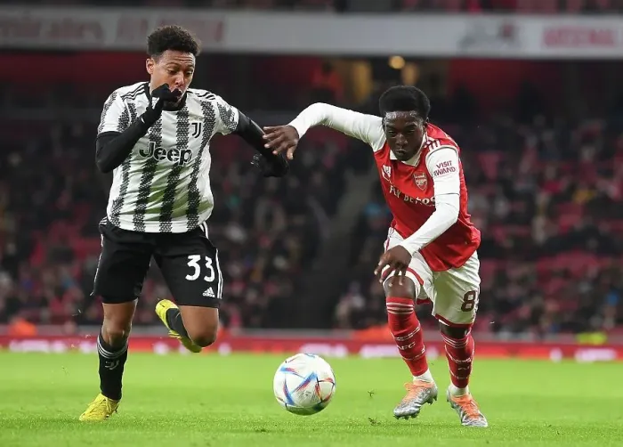 Framed Print : Arsenal vs Juventus: Battle at the Emirates (2022-23) Framed Print : Arsenal vs Juventus: Battle at the Emirates (2022-23)